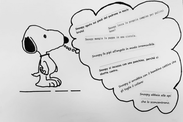 Snoopy dolce ma arrabbiato